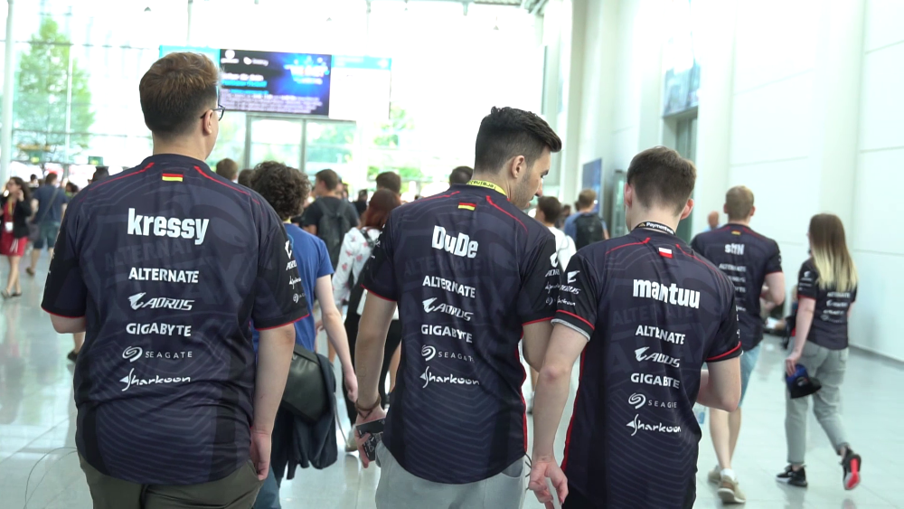 Still image of the team at Gamescom 2019